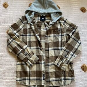 Vans Brown and Tan Plaid Shirt Jacket